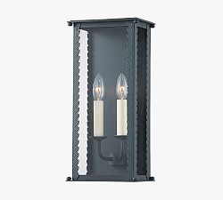 Zayd Outdoor Metal 2-Light Sconce (17&quot;)