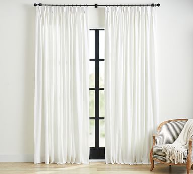 Emery Linen Pinch Pleat Curtain | Pottery Barn