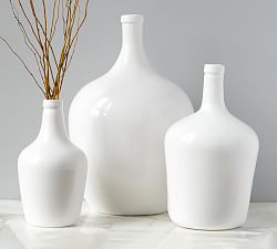 Recycled White Glass Demijohn