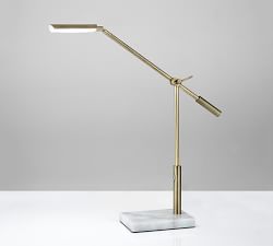 Post LED Marble Task Lamp (16&quot;)