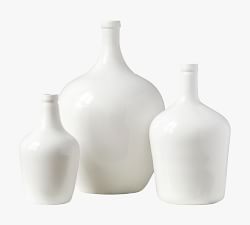 Recycled White Glass Demijohn