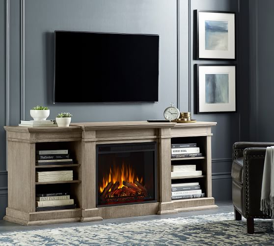 Lorraine Electric Fireplace Media Pottery Barn