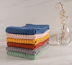 Oversized Waffle Weave Tea Towels Set of 8 Pottery Barn