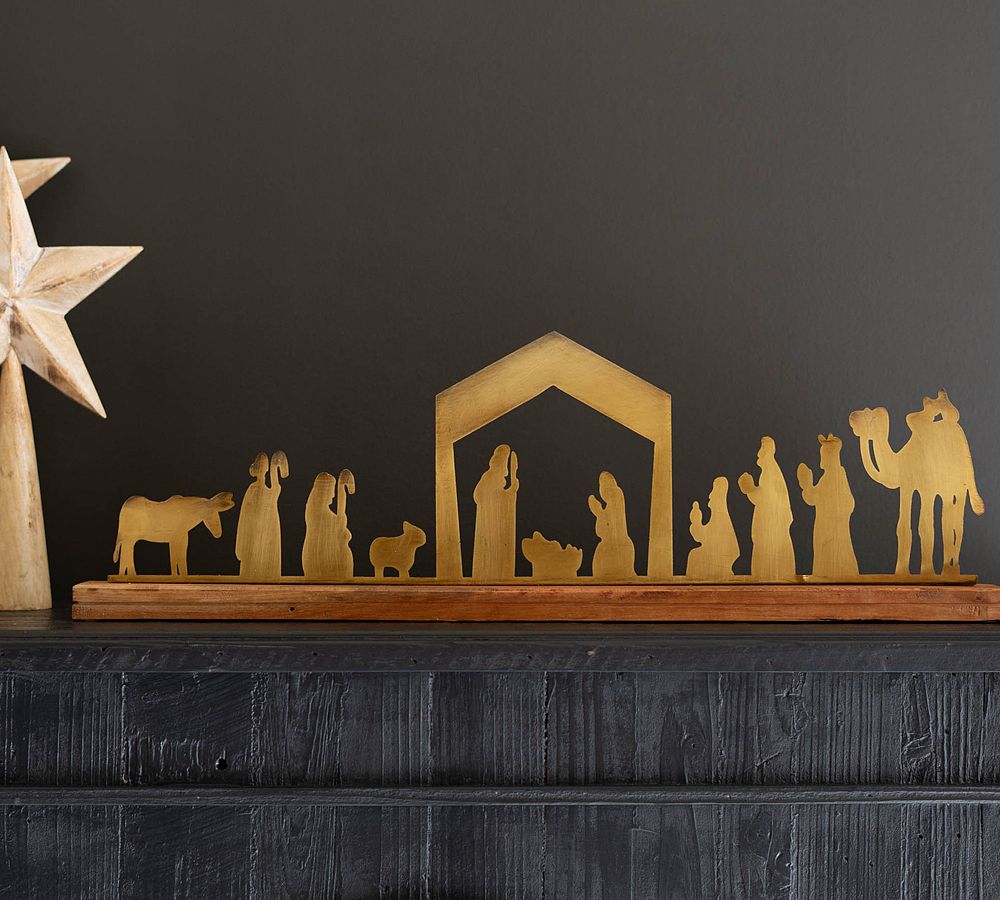 Nativity Scene - Antique Brass