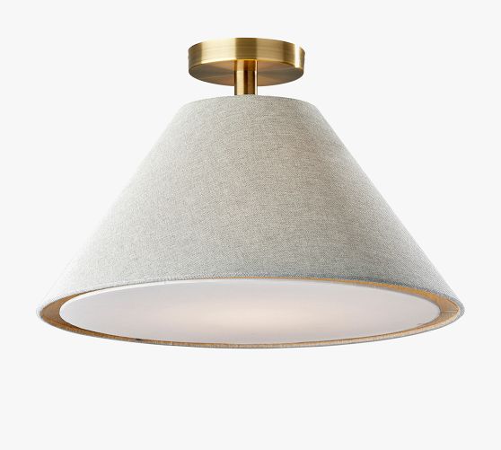 Holden Linen Flush Mount (18'') Pottery Barn