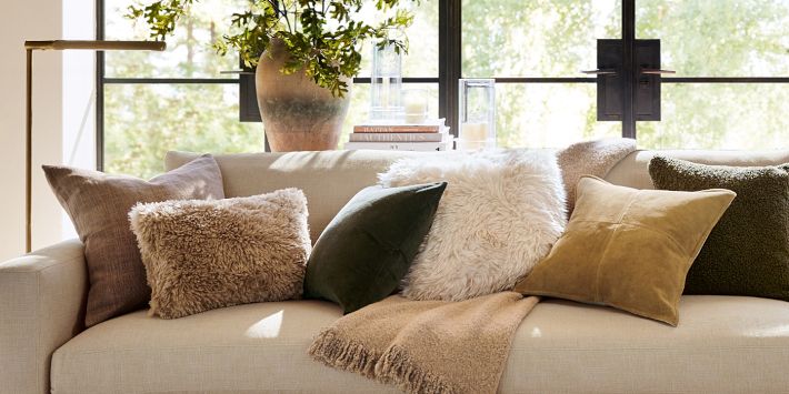 Decorating with faux fur pillows best sale