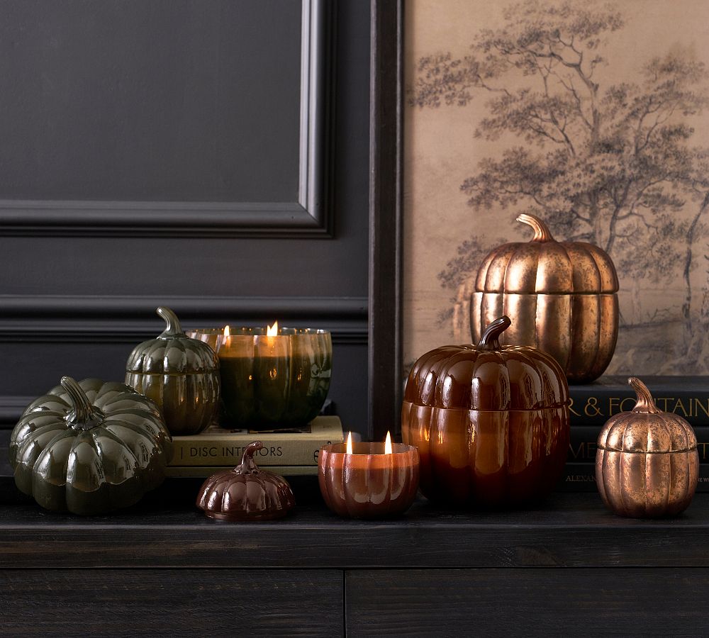 Figural Pumpkin Candle