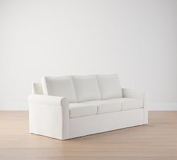 Cameron Roll Arm Slipcovered Side Sleeper Sofa (93&quot;)