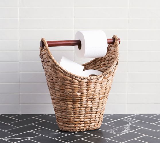 Seagrass Handcrafted Toilet Paper Holder | Pottery Barn