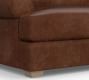 Canyon Roll Arm Leather 3-Piece Wedge Sectional (130&quot;)