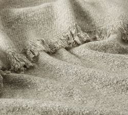 Heathered Boucle Fringe Throw Blanket