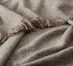 Heathered Boucle Fringe Throw Blanket