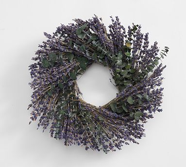 Monique Lhuillier Dried Lavender Mini Wreath | Pottery Barn