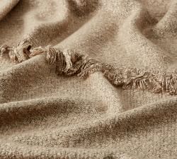 Heathered Boucle Fringe Throw Blanket