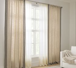 Emery Border Linen Curtain