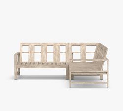 Indio Eucalyptus 3-Piece Loveseat Outdoor Sectional (78&quot;)