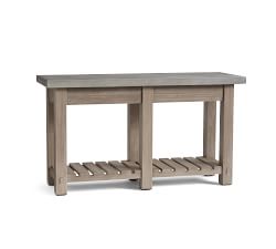 Abbott Concrete &amp; Acacia Outdoor Console Table (55&quot;)