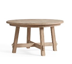 Toscana Round Extending Pedestal Dining Table, Seadrift, 54" - 72" L