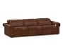 Ultra Lounge Roll Arm Leather Modular Sofa (110&quot;)