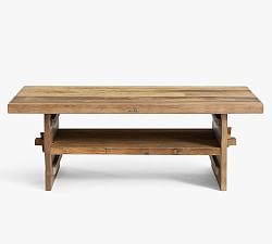 Easton 50" Reclaimed Wood Coffee Table, Weathered Elm