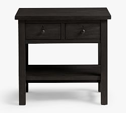 Farmhouse 28.5&quot; 2-Drawer Nightstand, Charcoal