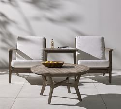 Raylan Teak Outdoor Tete-A-Tete Chair