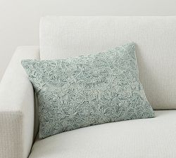 Embroidered lumbar pillows sale