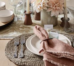 Stella Damask Organic Cotton Table Runner