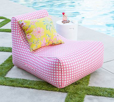 Lilly Pulitzer Coral Reef Outdoor Pool Lounger Pottery Barn