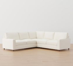 PB Comfort Square Arm 3-Piece L-Shaped Sectional (106&quot;)