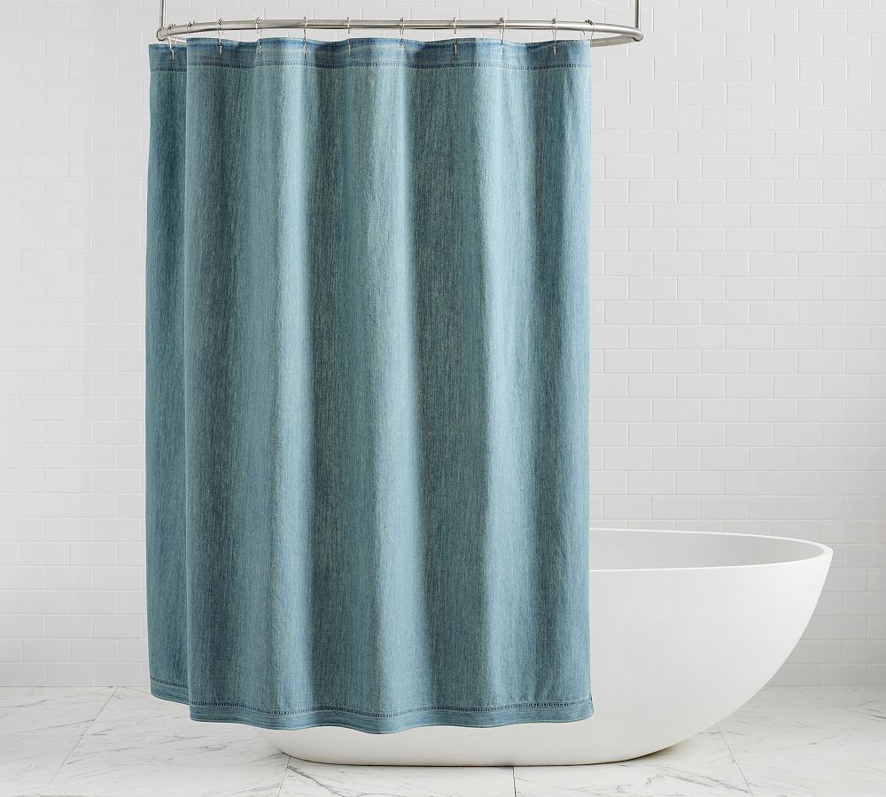 Denim Shower Curtain Pottery Barn