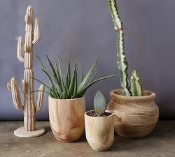 Bree Paulownia Wooden Planters, Set of 2