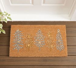 Metallic Trees Light Up Doormat