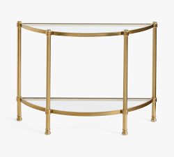 Everson Demilune Glass Console Table (42&quot;)