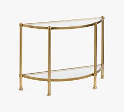 Everson Demilune Glass Console Table (42&quot;)