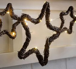 LED Grapevine Star Garland