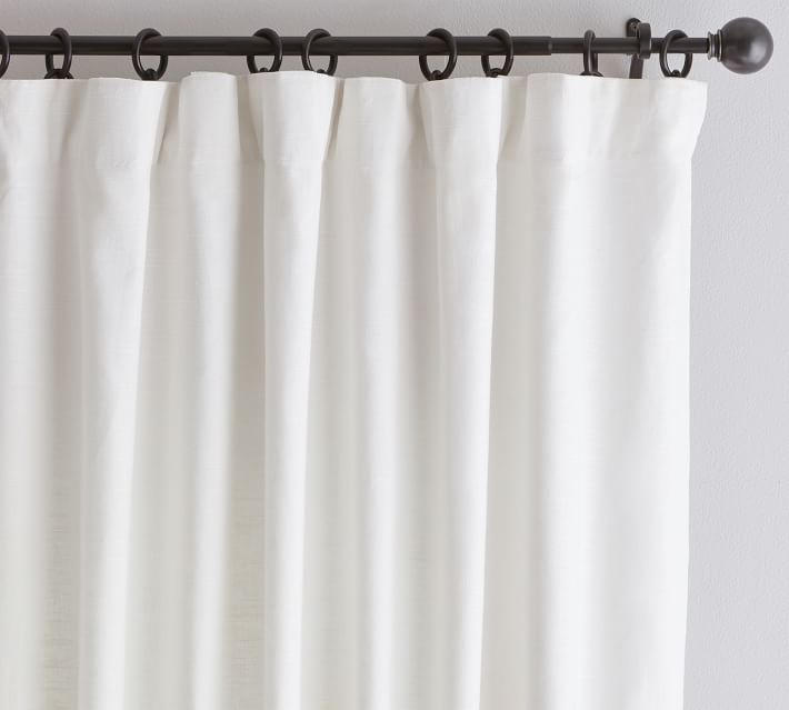 Pottery orders Barn Custom Emery Linen Curtain - White