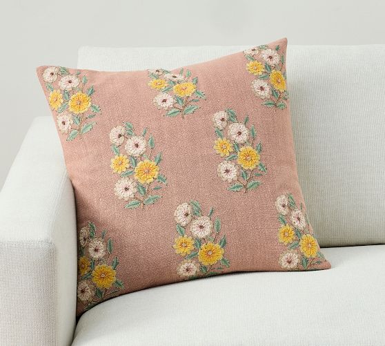 Laila Embroidered Pillow Pottery Barn