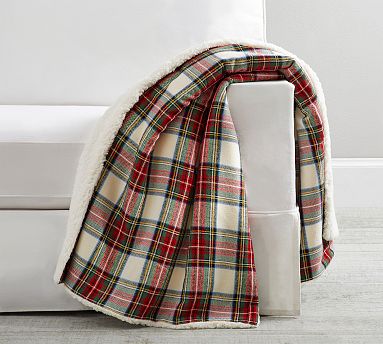 Pottery barn sherpa blanket best sale