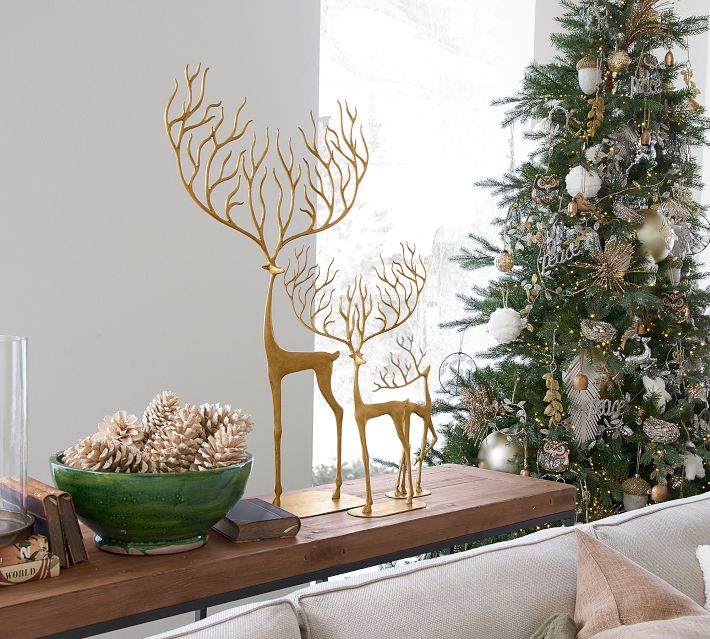 Set of 3 Pottery barn purchases look alike reindeers