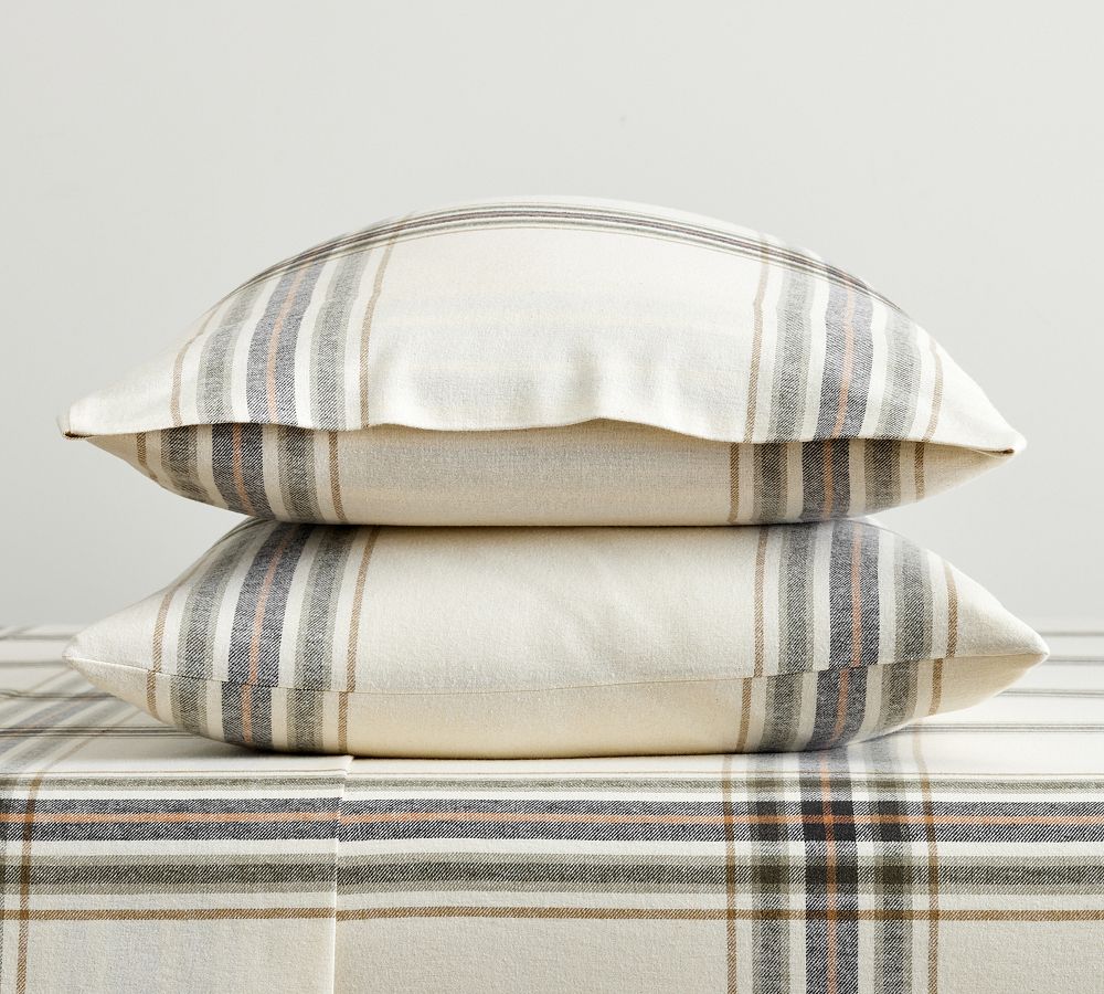 Logan Plaid Flannel Pillowcases - Set of 2 | Pottery Barn