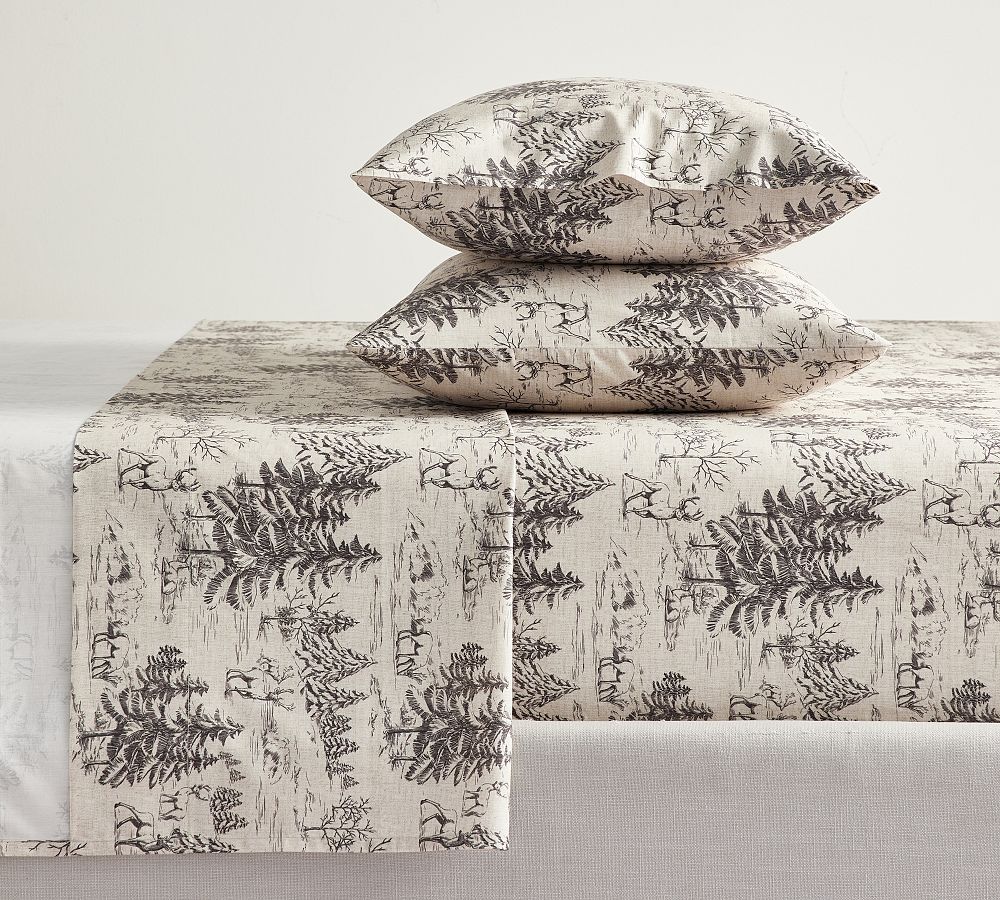 Pottery Barn | Rustic Forest Percale Sheet Set (California King)