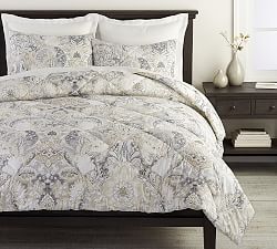 NWT Pottery Barn Celeste Damask Organic Percale Duvet Cover full/queen hotsell