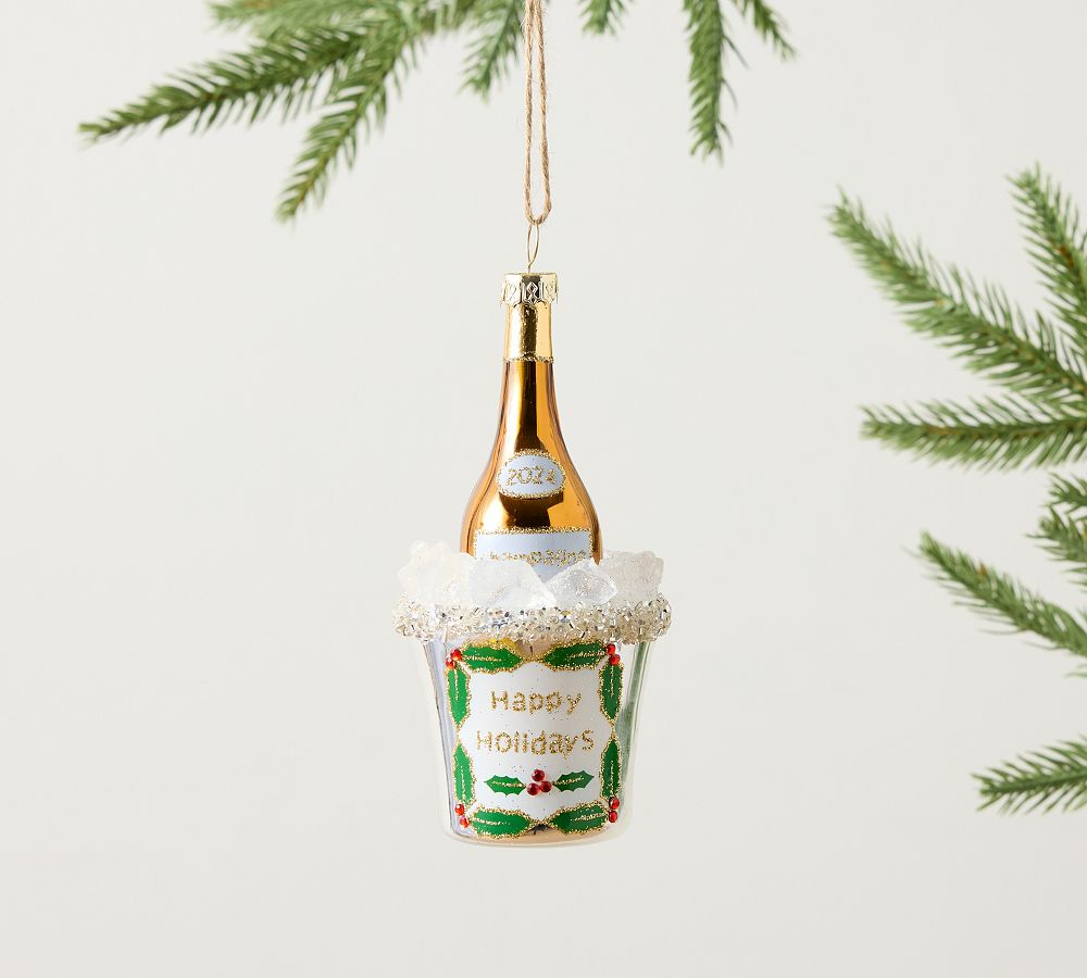 2024 Champagne Bucket Ornament Pottery Barn