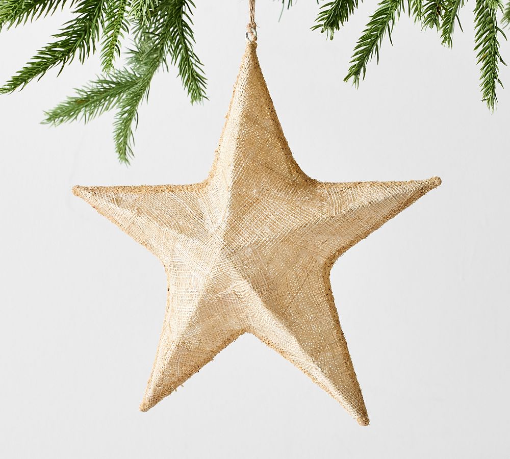 Burlap Star Ornament Pottery Barn
