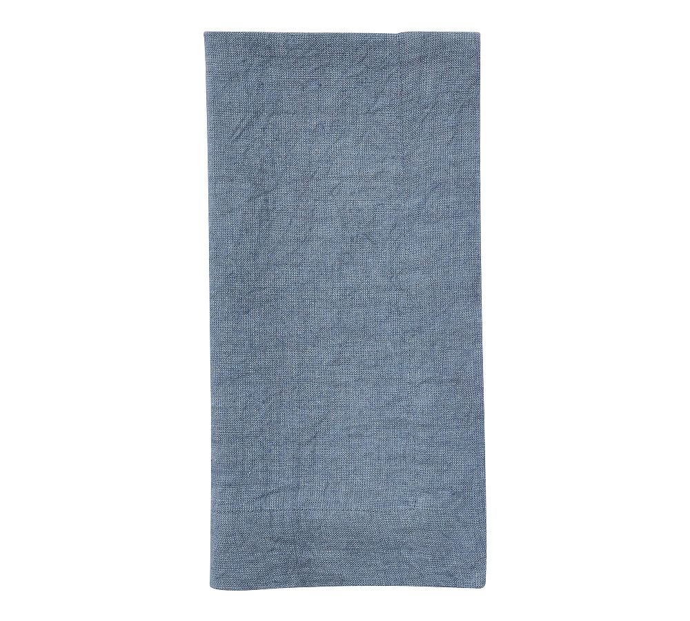 Mason Oversized Linen Napkins (Blue Steel - Set of 4)