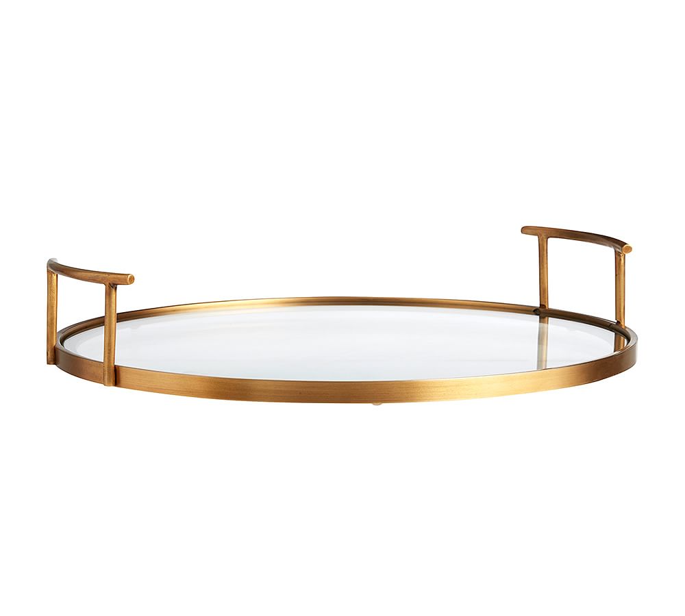 Pottery Barn Bleecker Glass Bar Tray