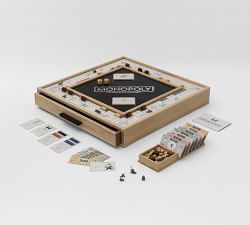 Wooden Monopoly Board Game - Maple Luxury Edition