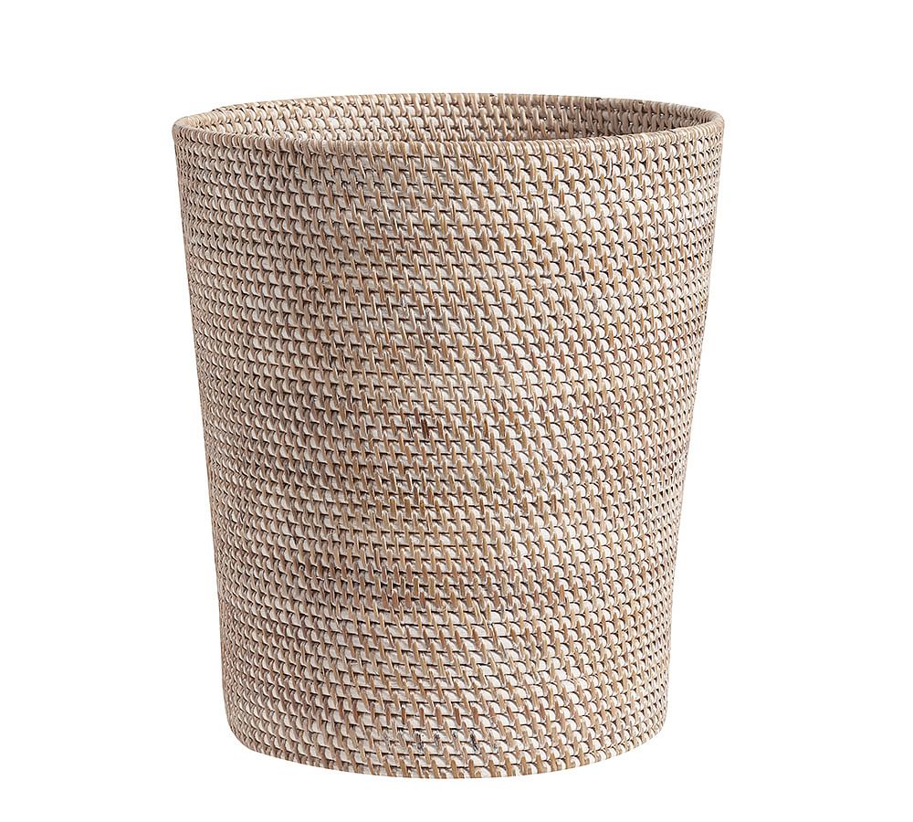 Tava Handwoven Rattan Wastebasket