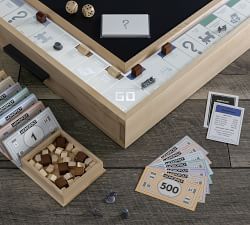 Wooden Monopoly Board Game - Maple Luxury Edition